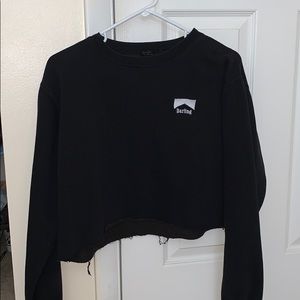 Black Darling Cropped Sweatshirt